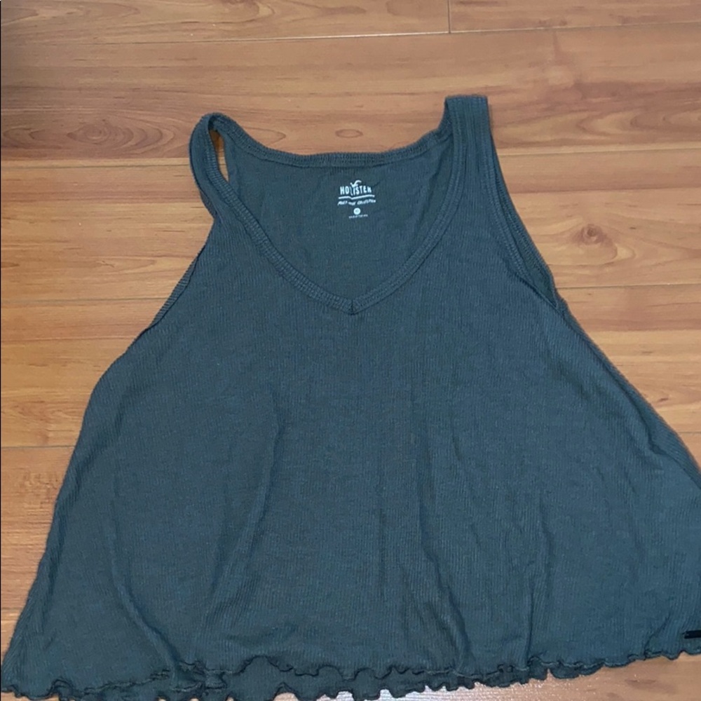hollister olive green tank